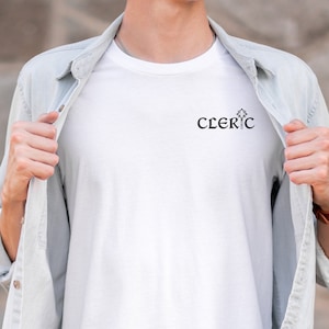 Cleric Shirt, Dungeons and Dragons Shirt,DND TShirt,Dungeon Master Shirts,D&D Gifts for Men,D and D Tees,dnd merch, dungeon master gift, DnD