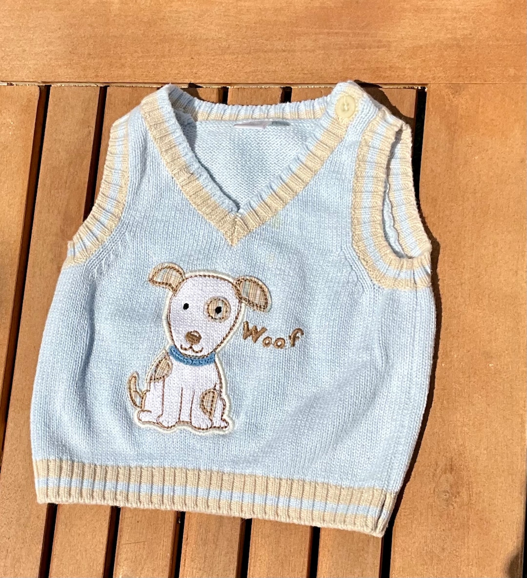 Vintage Inspired Baby Puppy Dog Sweater Vest Etsy