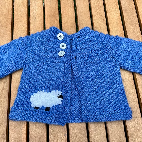 Vintage inspired hand made baby sheep sweater
