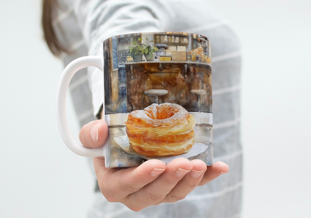 Pastry Perfection Cronut Mug, Donut Lover Gift, Cute Baking Gift, Donut