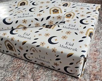 Eid Mubarak Wrapping Paper Roll, Eid Gift Wrap, 70cm Wide Roll