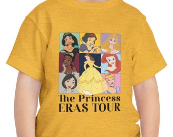 Princess Eras Tour TODDLER Short Sleeve Tee / Toddler Disney Shirt / DisneyWorld / DisneyLand / Princess Shirt