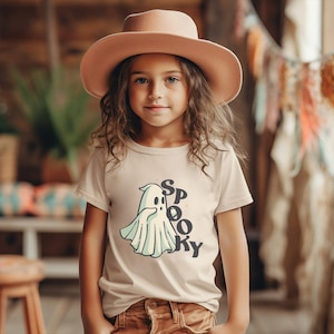 Cute Spooky Ghost Kid&#39;s Shirt / Cute Ghost / Halloween / Kid&#39;s Halloween Shirt / Spooky Season /  Youth Shirt / T-Shirt / Kid&#39;s Shirt