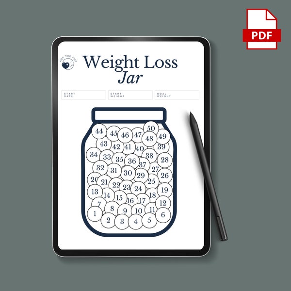 Digital Color As You Lose Weight Loss Jar