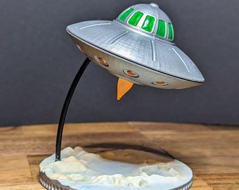 UFO, lamp, lampara, ovni, mesa, extraterrestre, small, pequeña, lampara pequeña, mini lampara de mesa