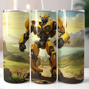 Bumblebee Tumbler Wrap PNG, Straight Skinny Tumbler Wrap Design, Sublimation Design, Instant Download