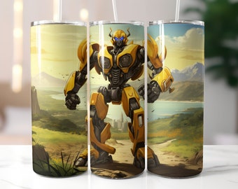 Bumblebee Tumbler Wrap PNG, Straight Skinny Tumbler Wrap Design, Sublimation Design, Instant Download