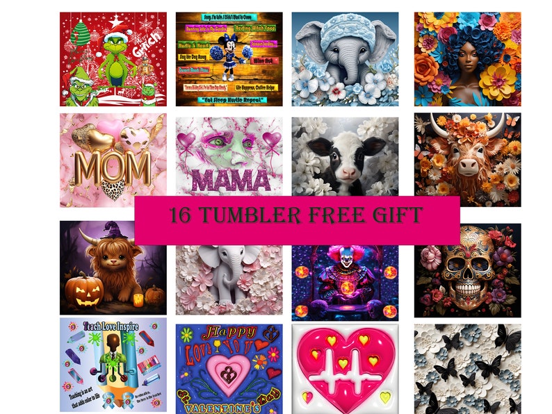 cartoon 40 oz Tumbler Wrap, Tumbler Wrap PNG, Sublimation Desing,Cartoon,Character Mug,gifts for,Cute Tumbler Cup image 5