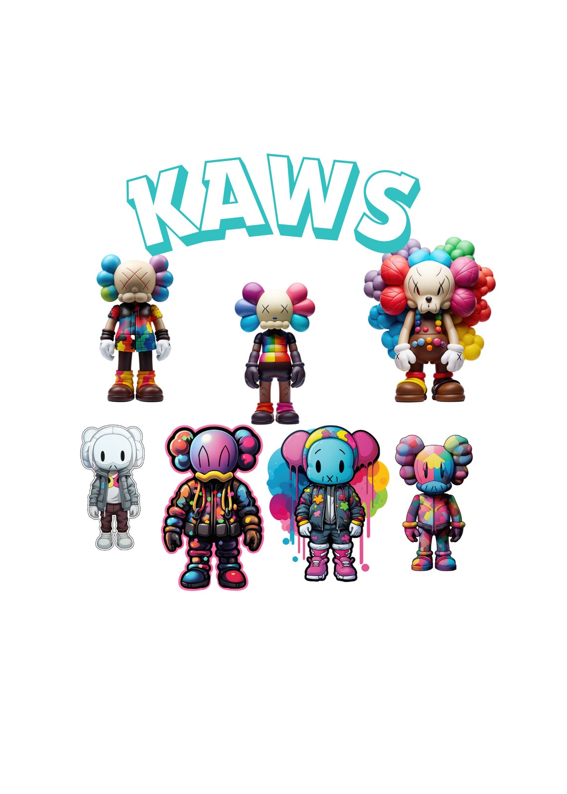 Kaws,kaws Poster,kaws Rug, Kaws Figure,stickers,kaws Bundle,kaws Art