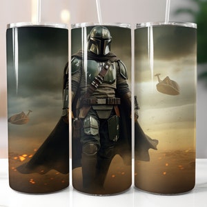Mandalorian Tumbler Wrap Sublimation Desing PNG, Mandalarion Tumbler Wrap PNG,