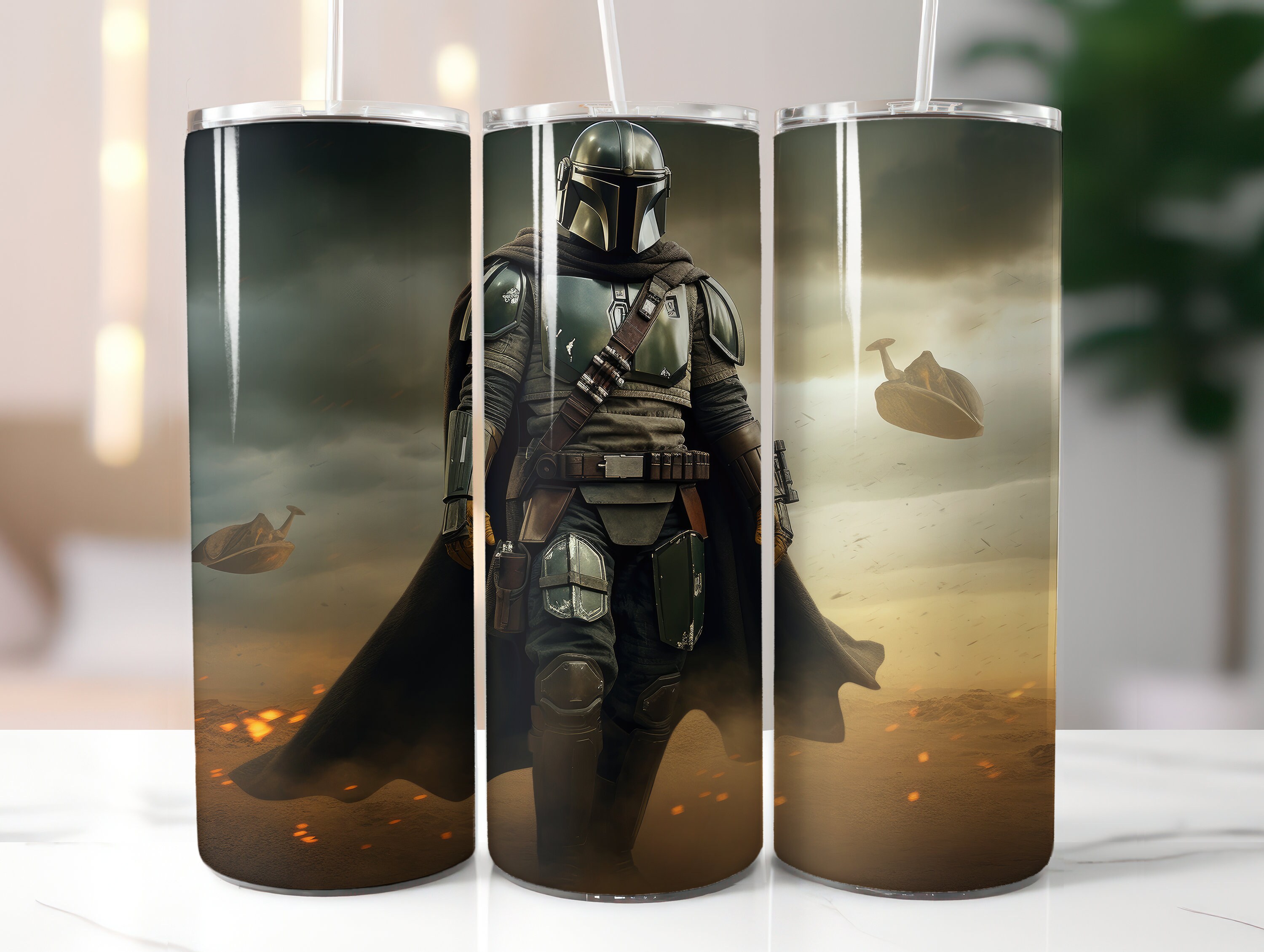 Sleek Darth Vader Star Wars Skinny Tumbler - 20oz Wrap PNG