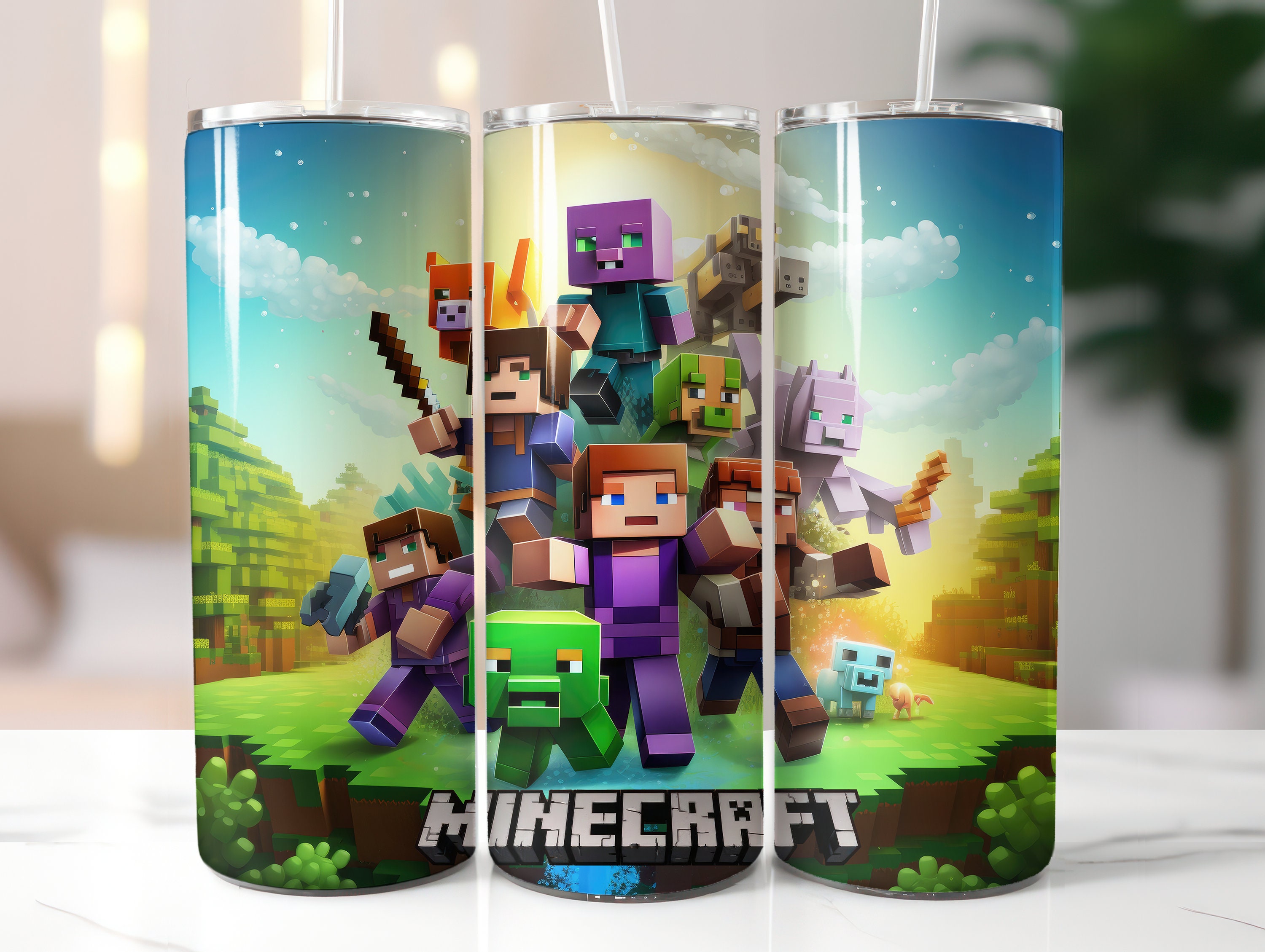 15 oz Kids Duo Minecraft Epoxy Tumbler – Artsy Niche Creations