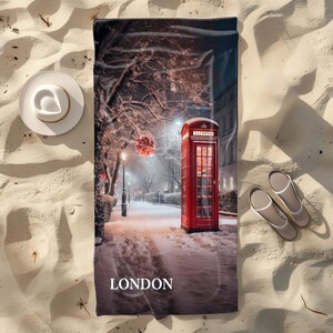 Beach Towel, Bath Towel, London, England, Pool Towel, Beach Gifts, Travel Souvenir, Summer Gifts, Housewarming, Gifts For Travelers, Cool,