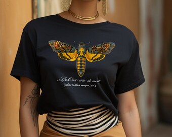 Death's Head Moth Unisex t-shirt Moth Shirt Deaths Head for Moth Lovers Death Moth Shirt Vintage Moth Tshirt Whimsigoth Clothing Entomology