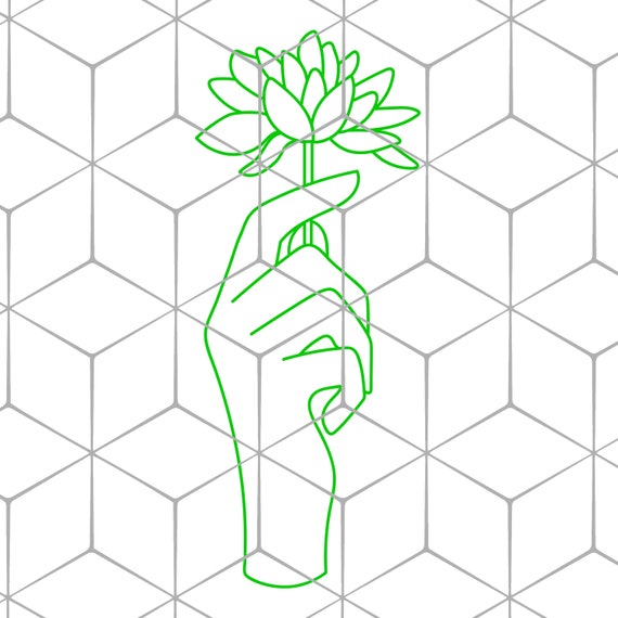 Green Hand Png , Structured Hand Contours, Refined PNG Line Art, Maezys  Png, Art Png 