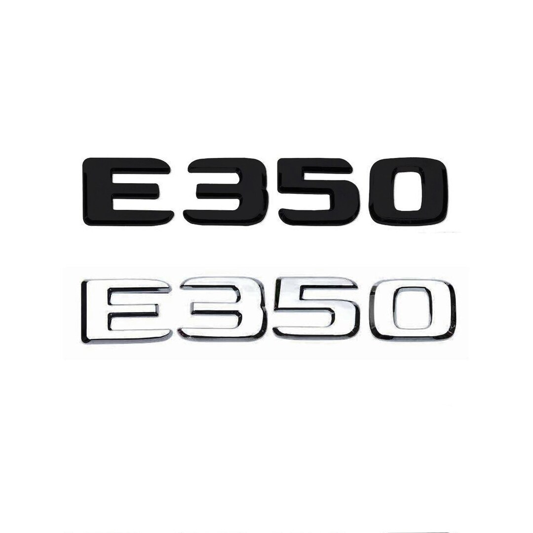 E350 Black/chrome Rear Trunk Emblem for Mercedesbenz Etsy