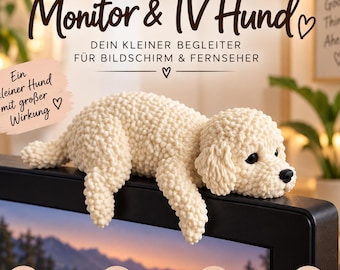 Poodle Monitor Buddy | 3D Desk Decor for Monitor, Laptop or TV