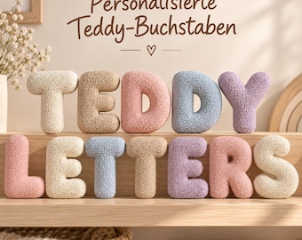 Teddy Letter Nursery Decor | 3D Letter in Your Choice of Colour | Decor, Magnet or Keyring | New Baby Gift