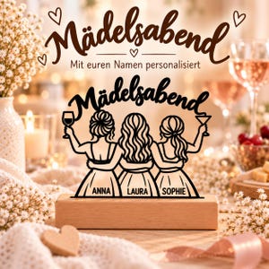 Personalized Bride and Maid of Honor Standees | 3D Decoration with Names | Gift for Bride and Best Friend | Hen Party Girls' Night Out image 6