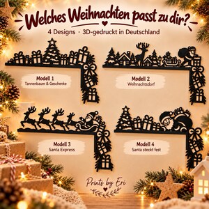 Christmas Door Frame Decor | 4 Designs | 3D Printed Door Topper image 6
