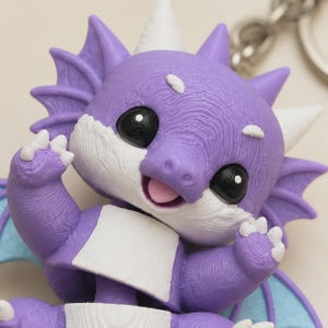 Dragon Keychain Movable | 3D Print Flexi Baby Dragon with Wings | Gift for Dragon Fans image 4