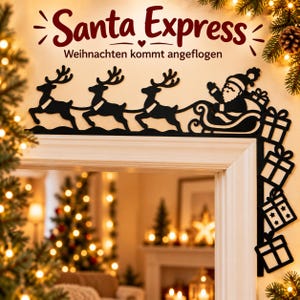 Christmas Door Frame Decor | 4 Designs | 3D Printed Door Topper image 3