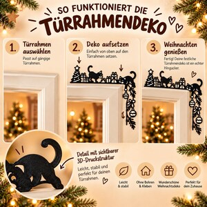 Playful Christmas Door Frame Decoration | 4 Designs | 3D Printed image 4