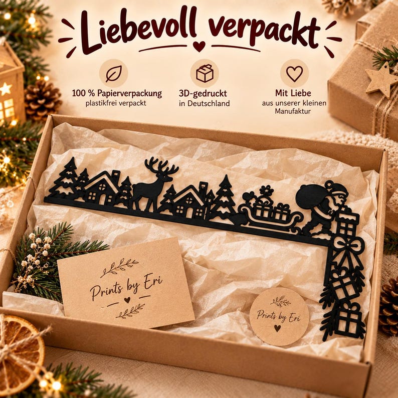 Christmas Door Frame Decor | 4 Designs | 3D Printed Door Topper image 10