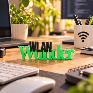 Personalized Coworker Gift | 3D Desk Sign with Custom Text | Farewell Office Team Gift WLAN Wunder