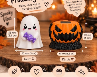 Halloween Ghost Clicker – 3D Printed Fidget Clicker with Pumpkin | Ghost of Choice | Halloween Gift