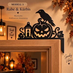 Calabaza, Gato & Cuervo Halloween para Puerta | 3 Modelos | Impreso en 3D imagen 5
