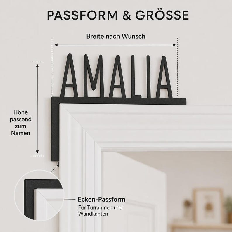 Personalized Door Sign Kids Room with Name – 3D Printed Nursery Door Decor image 4