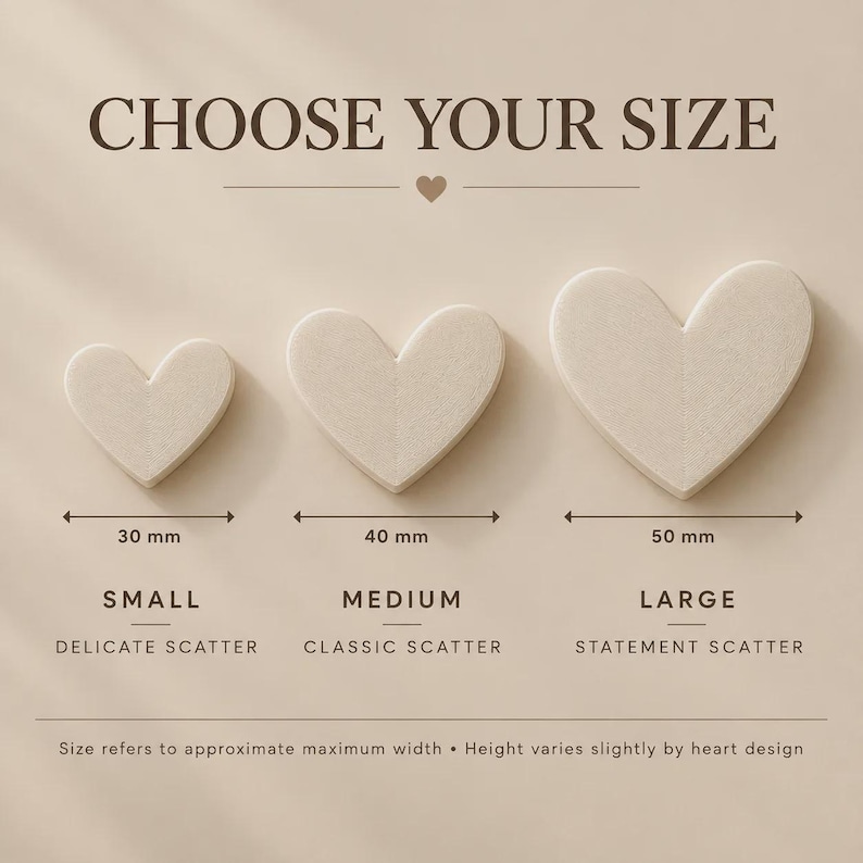 Heart Scatter Decorations | 3D Printed Wedding Table Confetti image 4