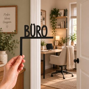Guest WC Door Frame Sign | Modern 3D Printed Toilet Sign | Bathroom Decor image 5