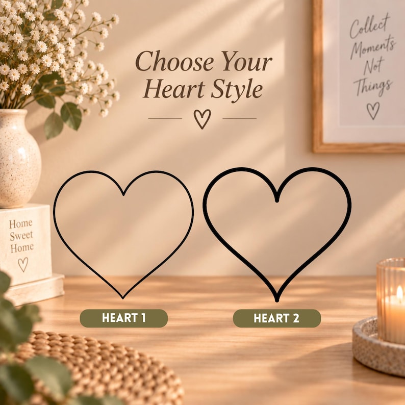 Personalised Heart Ornament | Two Names and Date | 3D Printed Gift for Couples image 5
