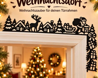 Christmas Door Frame Decor | 4 Designs | 3D Printed Door Topper