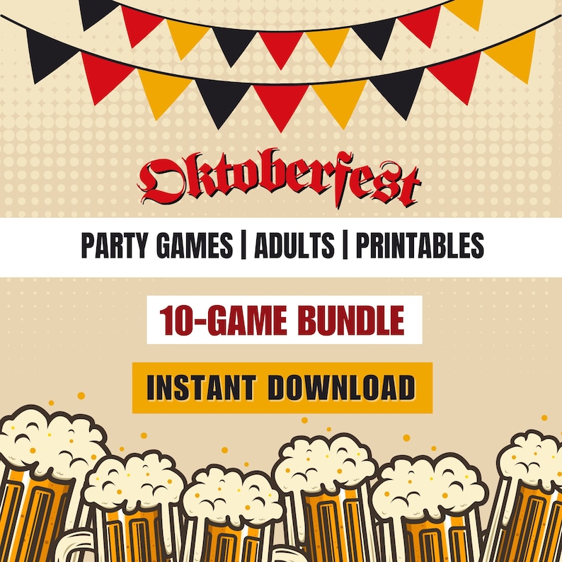 Oktoberfest Games Popular Adult Friends Download Printable