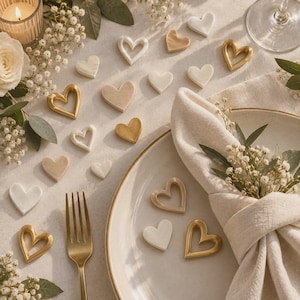 Heart Scatter Decorations | 3D Printed Wedding Table Confetti image 2