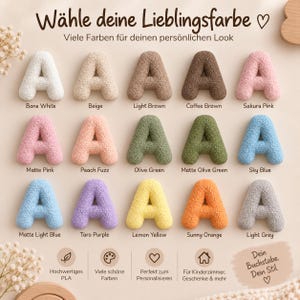 Teddy Letter Nursery Decor | 3D Letter in Your Choice of Colour | Decor, Magnet or Keyring | New Baby Gift image 10