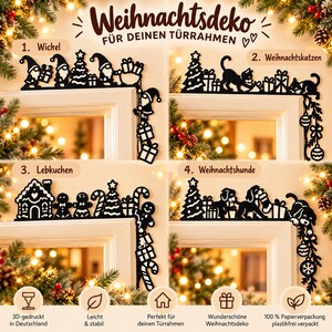 Playful Christmas Door Frame Decoration | 4 Designs | 3D Printed image 2
