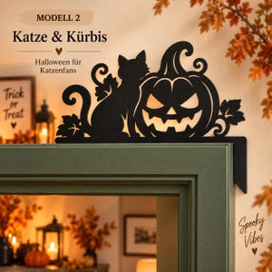 Calabaza, Gato & Cuervo Halloween para Puerta | 3 Modelos | Impreso en 3D imagen 4
