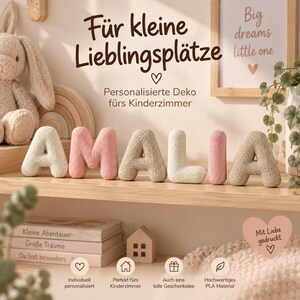 Teddy Letter Nursery Decor | 3D Letter in Your Choice of Colour | Decor, Magnet or Keyring | New Baby Gift image 11