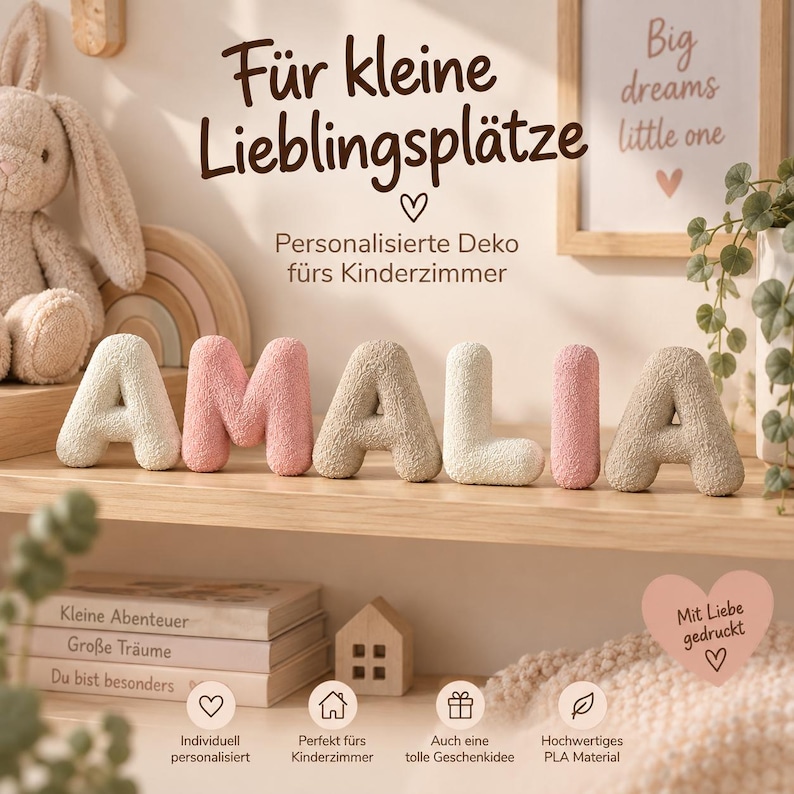 Teddy Letter Nursery Decor | 3D Letter in Your Choice of Colour | Decor, Magnet or Keyring | New Baby Gift image 11