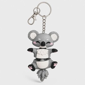 Koala Keychain Movable | 3D Print Kawaii Baby Koala with Chain | Gift for Animal Lovers image 6