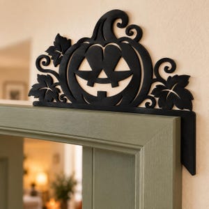 Classic Pumpkin Halloween Door Topper | 4 Designs | 3D Printed Door Decor image 6