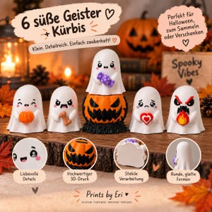 Halloween Ghost Clicker – 3D Printed Fidget Clicker with Pumpkin | Ghost of Choice | Halloween Gift image 9