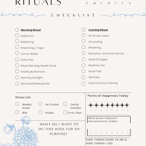 Daily Agenda / Planner / Rituals Organizer - Etsy