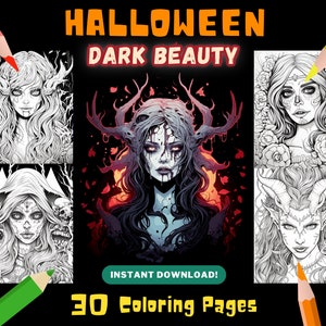 Horror Beauties Coloring Book 