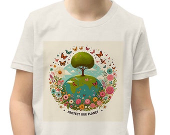 Protect Our Planet Youth Tee, Protect Our Planet teen shirt, Earth Day graphic tee, Eco-Conscious Tee, Environmental Awareness Tee