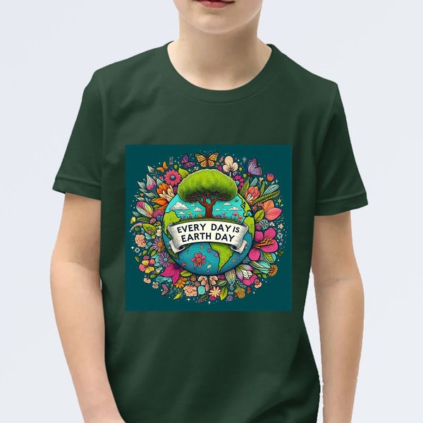 Youth Everyday Is Earth Day Tee, Earth Day Teen shirt, Earth Day graphic tee, Eco-Conscious Tee, Environmental Awareness Tee, Eco teen shirt